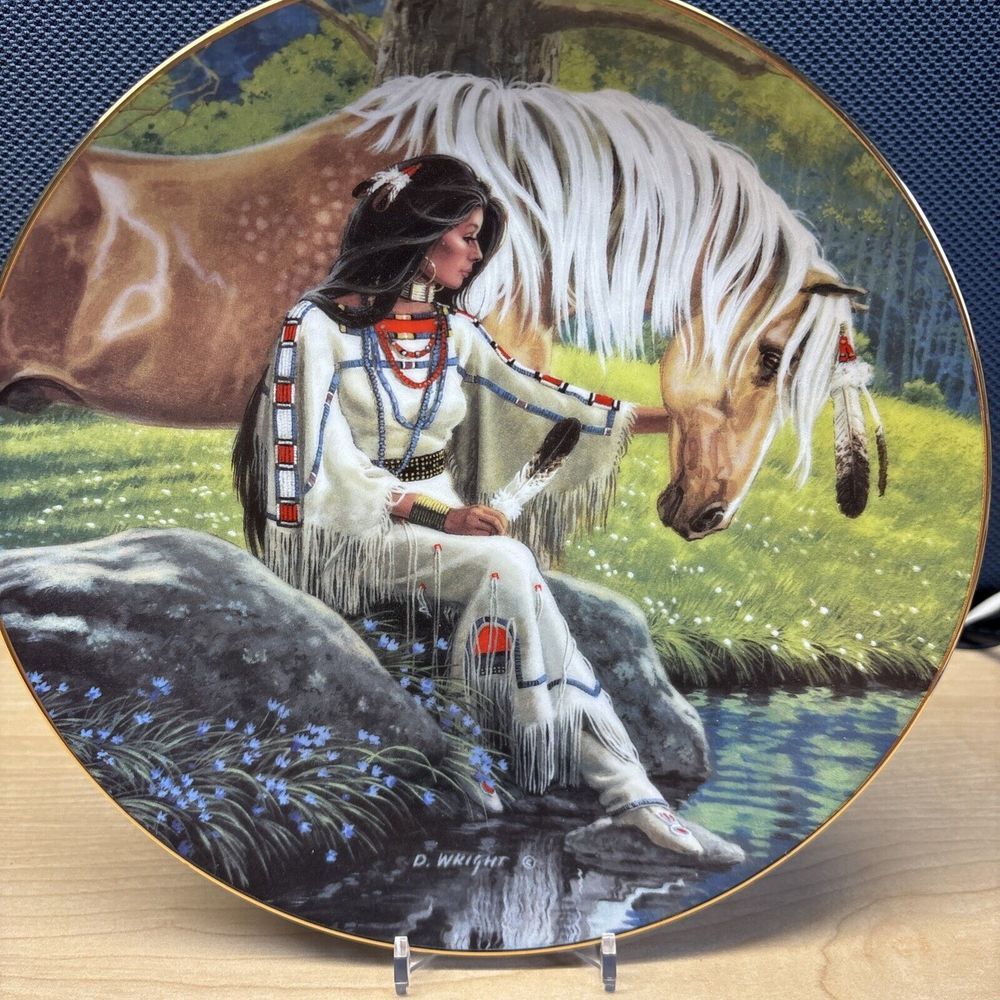 Vintage 1992 Hamilton Collection David Wright Prairie Flower Plate